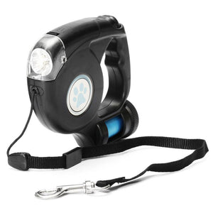 Retractable Dog leash With LED Flashlight