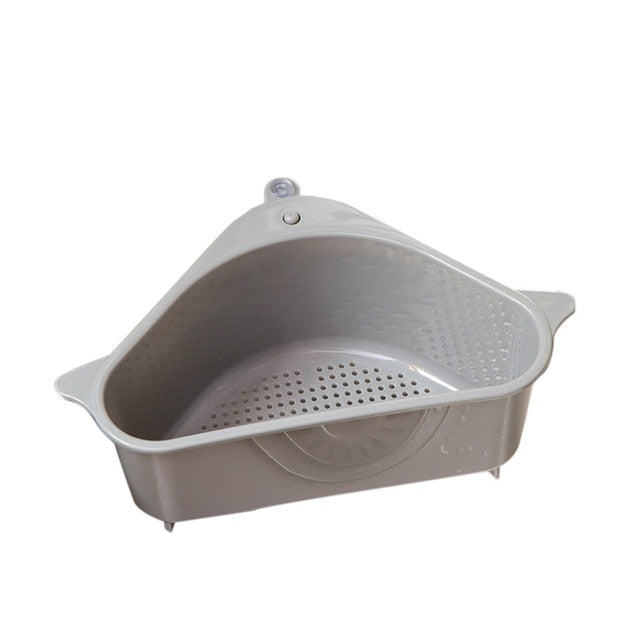 Kitchen Sink Corner Organizer Drain Basket