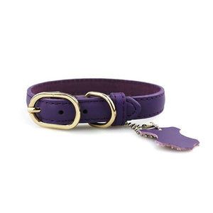 PU Leather Dog Neck Collar with Hangtag