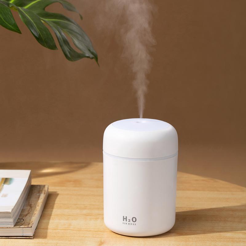 Portable 300ml Humidifier Mini Ultrasonic Air Humidifier Romantic Soft Light Essential Oil Diffuser Car Purifier Cool Mist Maker