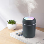 Portable 300ml Humidifier Mini Ultrasonic Air Humidifier Romantic Soft Light Essential Oil Diffuser Car Purifier Cool Mist Maker